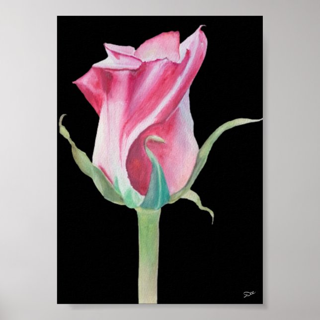 Poster sur toile rose rose unique (5x7) (Devant)