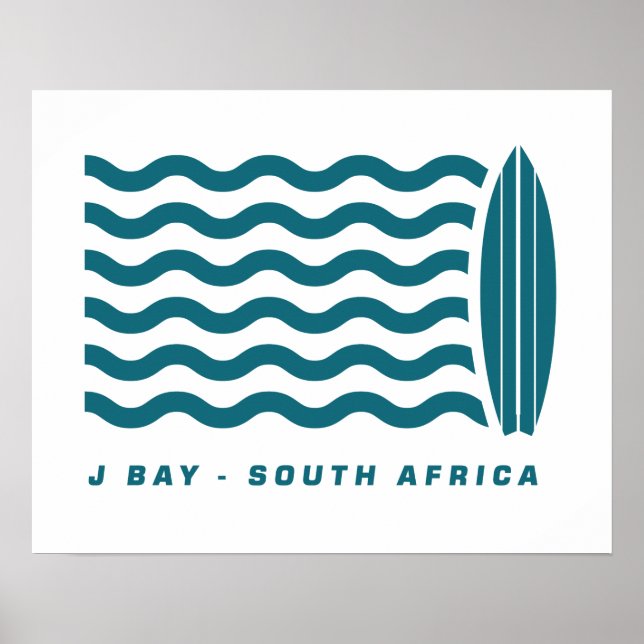 Poster Surf Jeffreys Bay Afrique du Sud (Devant)
