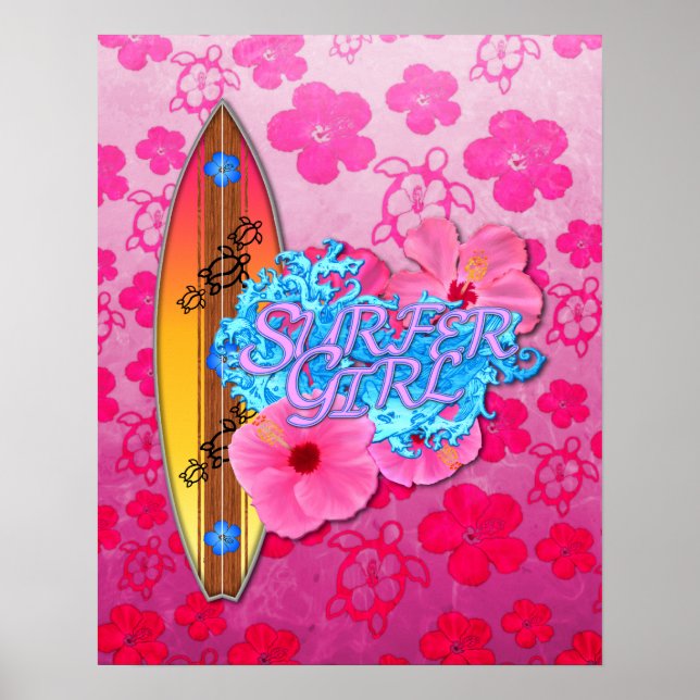 Poster Surfer Girl (Devant)