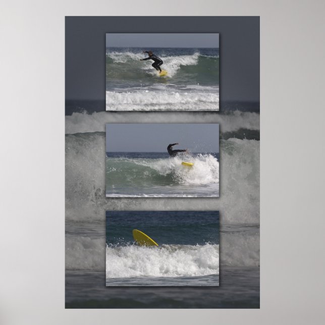 Poster Surfer Triptyque (Devant)