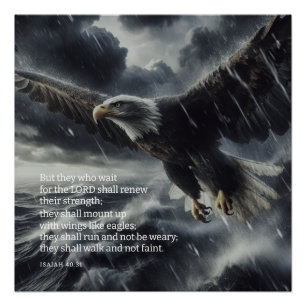 Poster Surmonter La Tempête Ésaïe 40:31