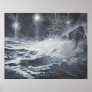 Poster Surpris par Starshell Scharnhorst Bataille de