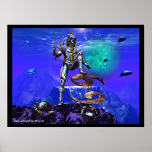 Poster SURREALISTE SOUS-MARIN / Signe du zodiaque Cancer