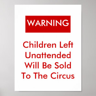 Poster Surveillez vos enfants