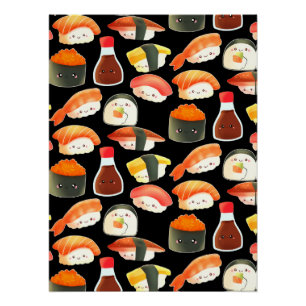Poster Sushi japonais mignon