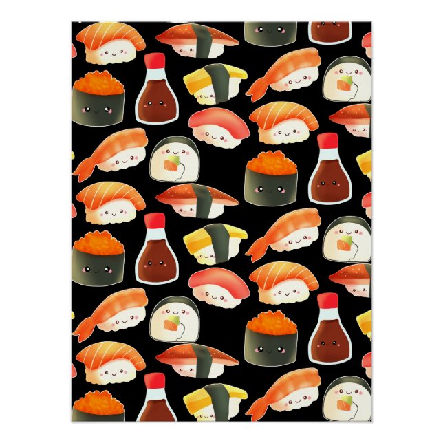 Poster Sushi Mignon (Devant)