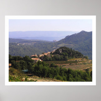 Poster Suzette et Entrechaux, France