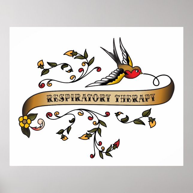 Poster Swallow and Scroll with Respiratory Therapy (Devant)