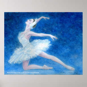 Poster Swan Lake Ballet Art Print