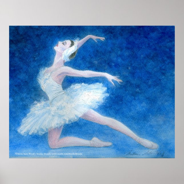 Poster Swan Lake Ballet Art Print (Devant)