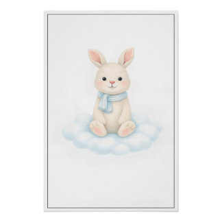 Poster Sweet Bunny Illustration – Premium Nursery Wall Ar