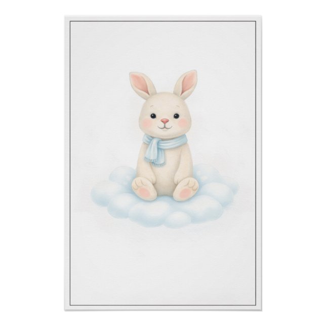 Poster Sweet Bunny Illustration – Premium Nursery Wall Ar (Devant)