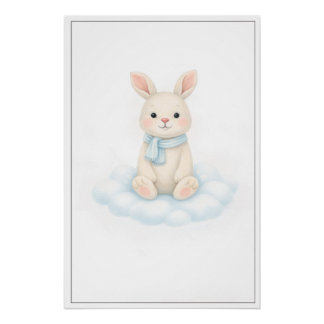 Poster Sweet Bunny Illustration – Premium Nursery Wall Ar