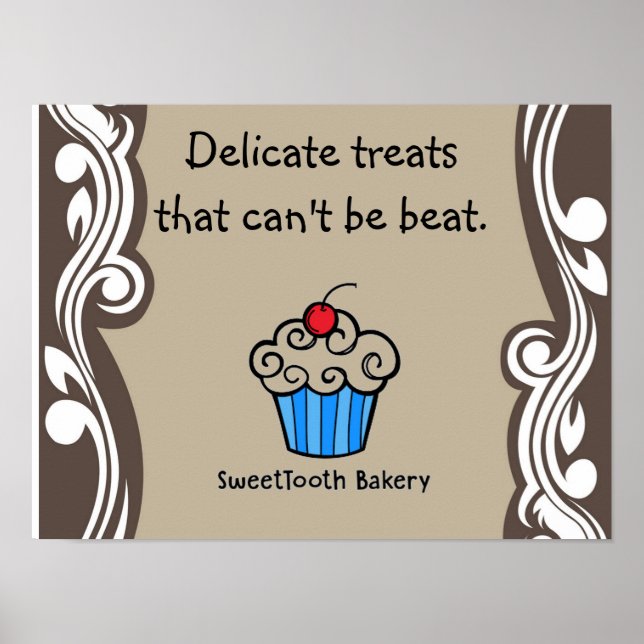 Poster Sweet Cupcake (Devant)