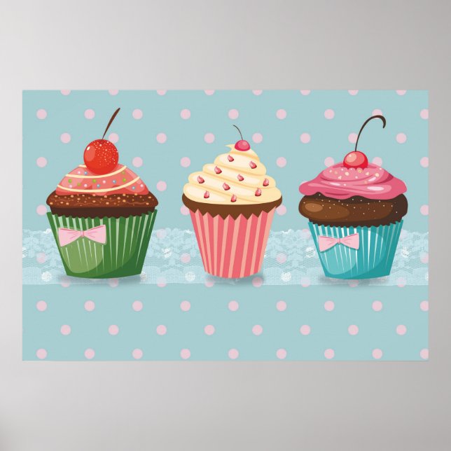 Poster Sweet Cupcake (Devant)