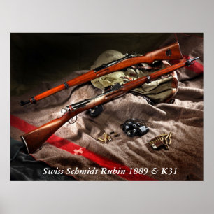 Poster Swiss Schmidt Rubin 1889 & K31