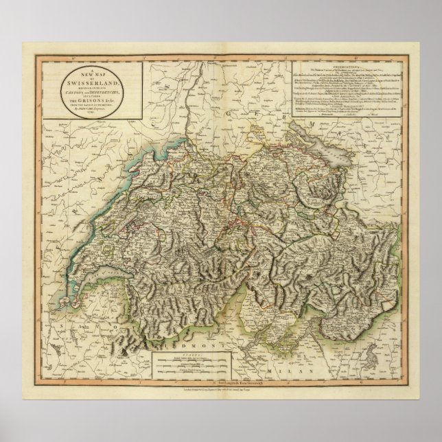 Poster Swisserland  -Switzerland Atlas Map (Devant)