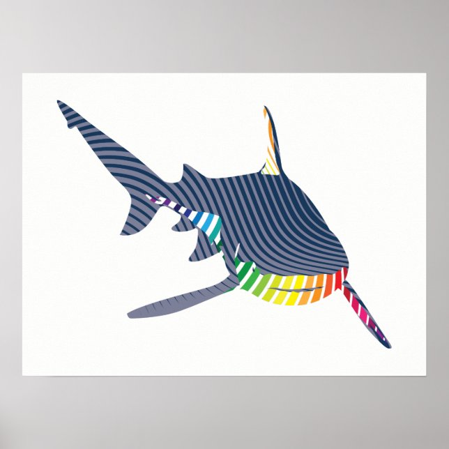 Poster Swoosh couleur requin (Devant)