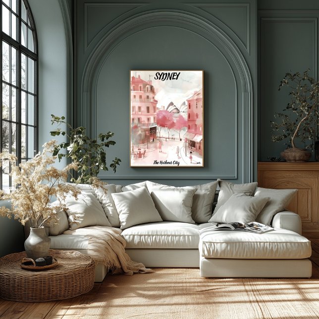 Poster Sydney Acuarela Urbana: La Ciudad del Puerto (Créateur téléchargé)