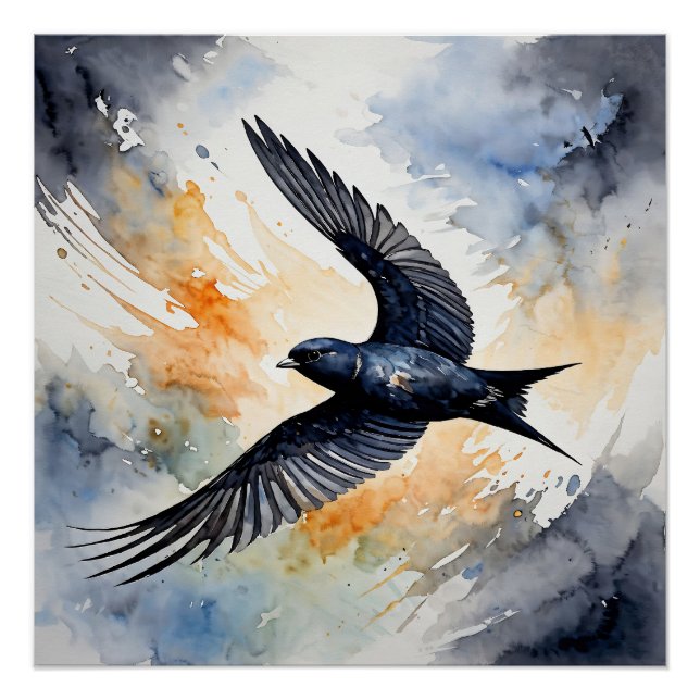 Poster Symbiotique Sky Dancer : Graceful Swift BIrd (Devant)