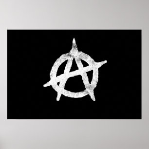 Poster symbole anarchique 'cercle a'