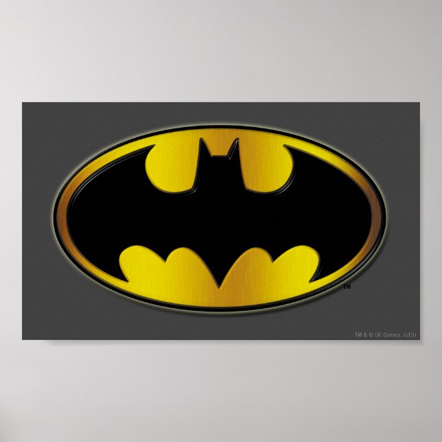 Poster Symbole Batman | Logo de dégradé ovale (Devant)