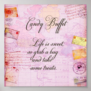 Poster Symbole buffet de bonbons