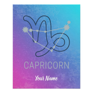 Poster Symbole Capricorne Zodiac Star Horoscope Constella