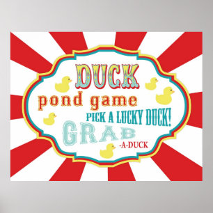 Poster Symbole carnaval Duck Pond Game
