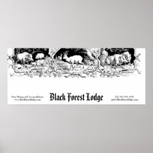 Poster SYMBOLE D'AFFAIRES DE LA FORÊT NOIRE ANGLAISE, Bav