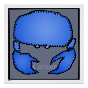 Poster SYMBOLE D'Astrologie Cancer Zodiaque Anniversaire 