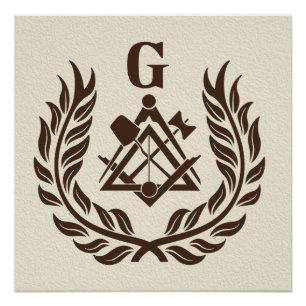 Poster symbole de la franc-maçonnerie