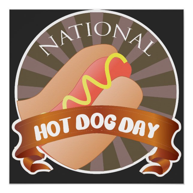 Poster Symbole de la journée nationale des chiens chauds (Devant)