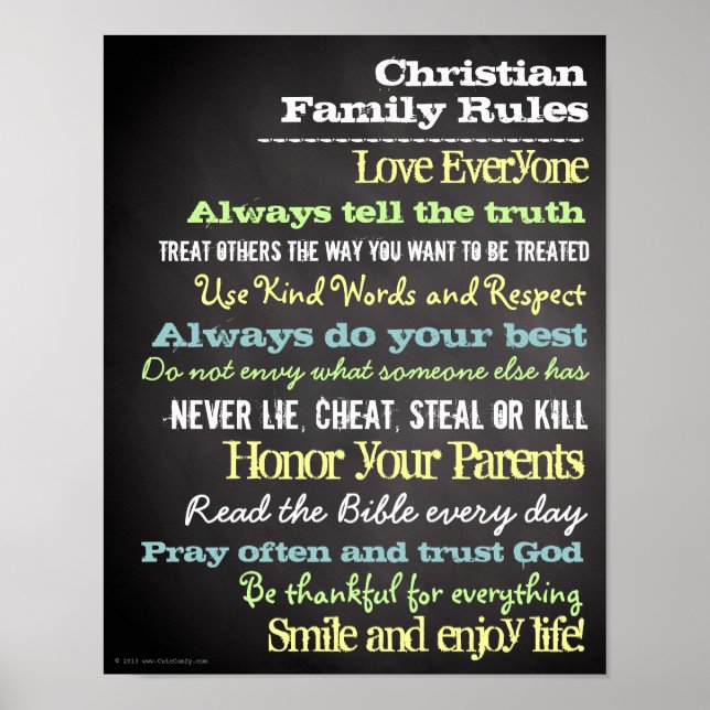 Poster Symbole de la Maison des Règles de la Famille Chré (Devant)