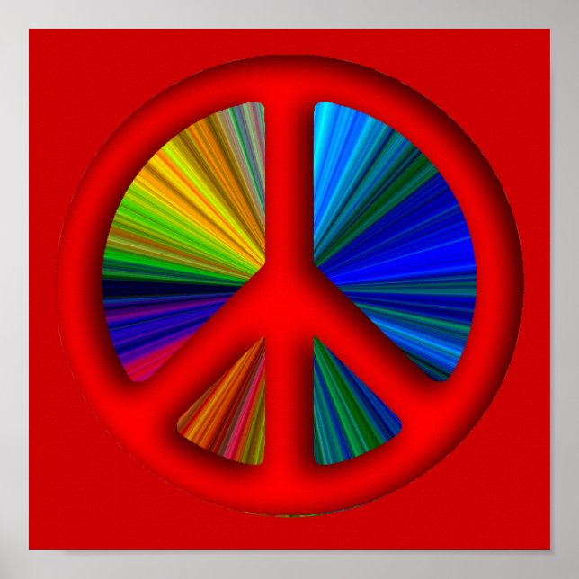 Poster SYMBOLE DE LA PAIX DE TRIppie (Devant)