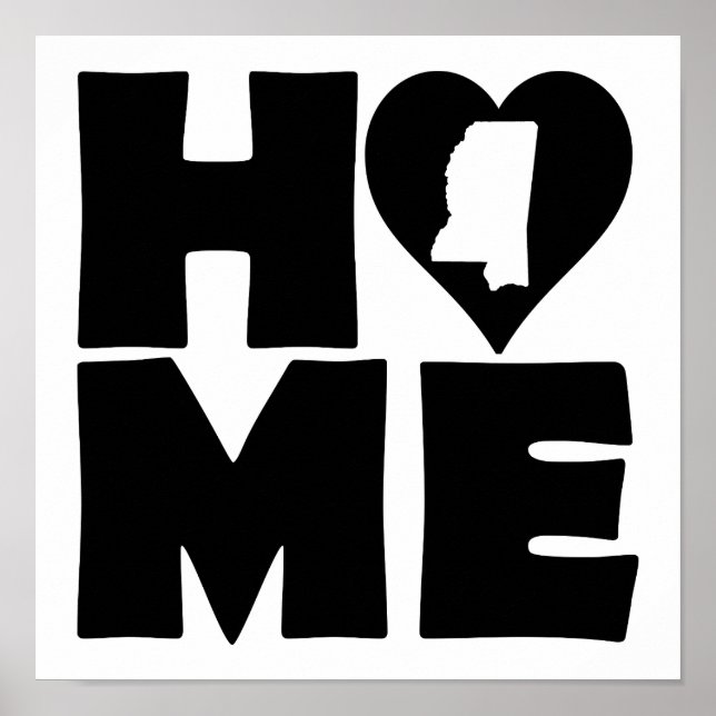 Poster Symbole de l'affiche de l'État du coeur du Mississ (Devant)