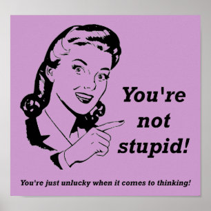 Poster Symbole de l'affiche de malchance Thinker Funny