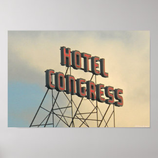 Poster Symbole de l'Hotel Congress Retro Wall Art