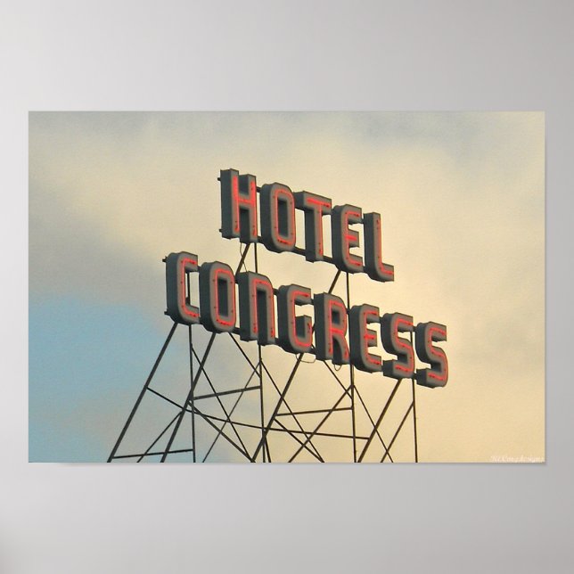 Poster Symbole de l'Hotel Congress Retro Wall Art (Devant)