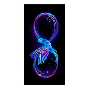 Poster Symbole de Neon Infinity par Glowing Hummingbird