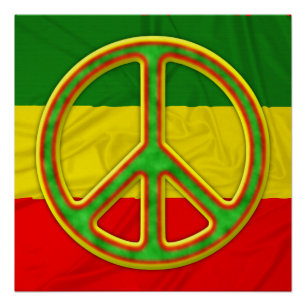 Poster Symbole de Rasta Peace