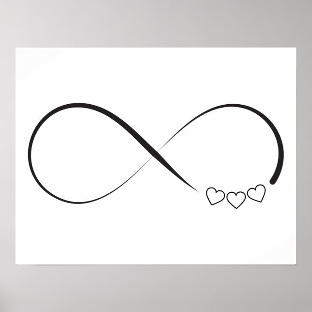 Poster Symbole des coeurs d'infini (Devant)