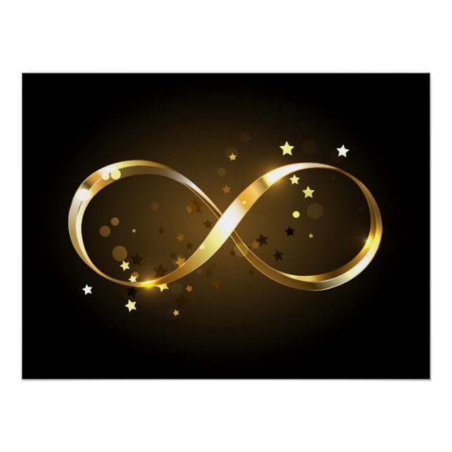 Poster Symbole d'infini doré (Devant)