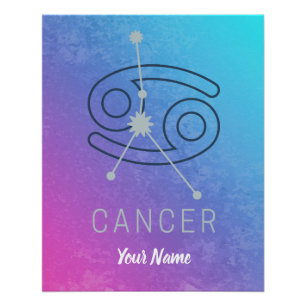 Poster Symbole du cancer Zodiaque étoile Horoscope Conste