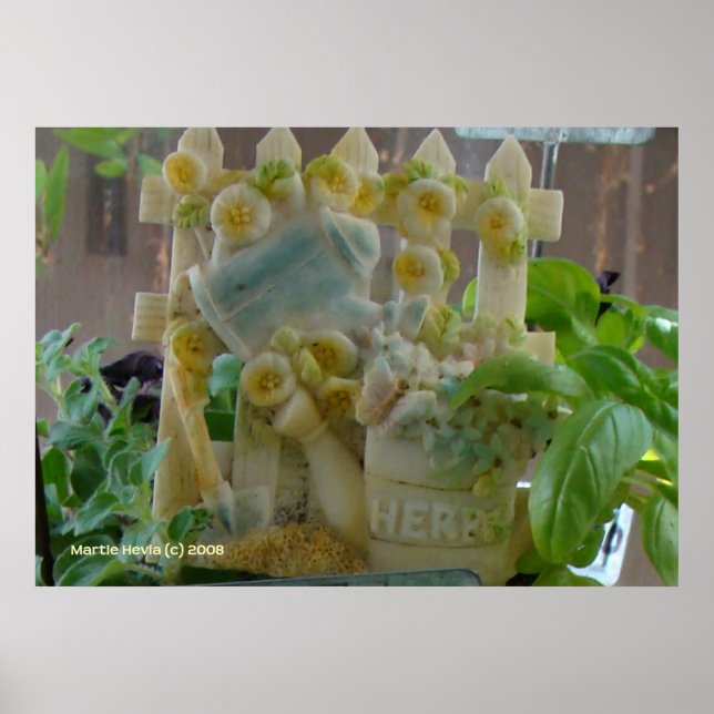 Poster Symbole du jardin d'herbes (Devant)