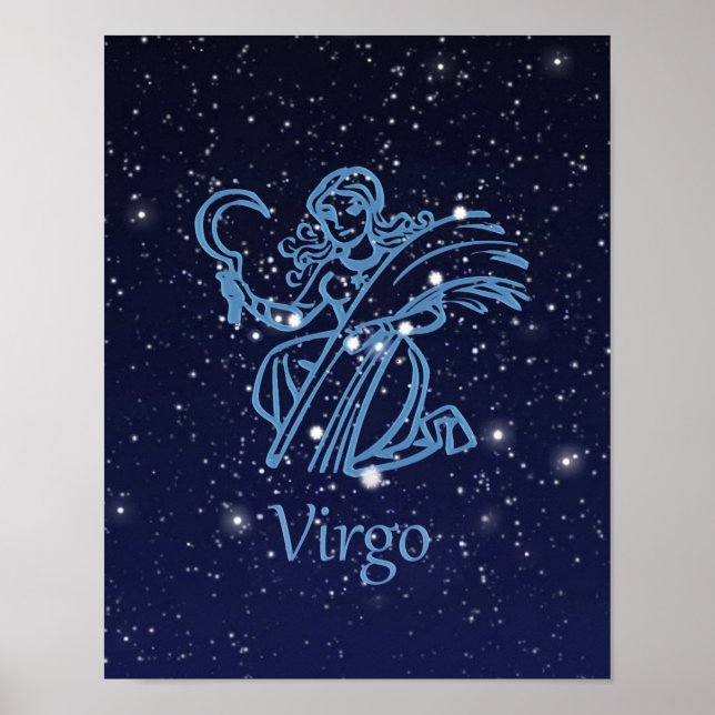 Poster Symbole et constellation du virus Zodiaque (Devant)