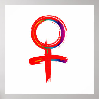 Poster Symbole féminin universel pour femme