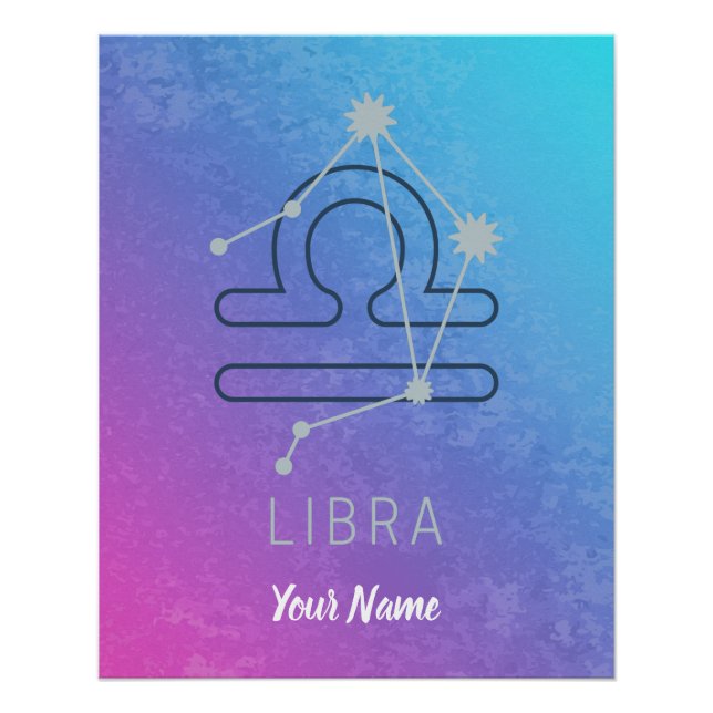 Poster Symbole Libra Zodiac Star Horoscope Constellation (Devant)