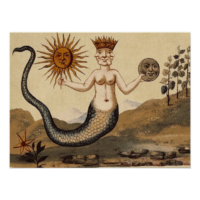 Poster Symbole Merman Sun et Lune Parfait (Devant)