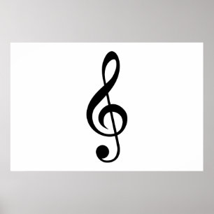 Poster Symbole musical G-Clef Treble Clef